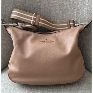 Kate Spade Rosie Pebbled  Leather Crossbody Bag Light Fawn